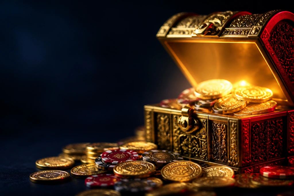 Shuffle Casino bono de bienvenida 300% cofre de monedas doradas
